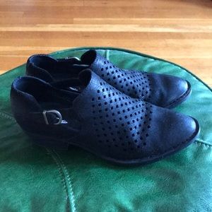 Born Nanna Perforated Leather Ankle Boots 8.5